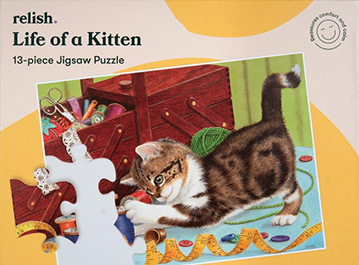 Puslespil til ældre med en kat som motiv - Life of a Kitten