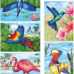 Aquapaint er malerier til demente - motiv er smukke fugle