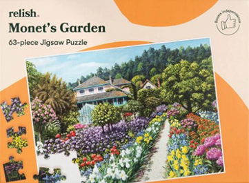 Puslespil der viser en hyggelig have - Monet's Garden
