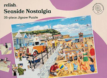 Puslespil - Seaside Nostagia - motiv er en hyggelig havneby